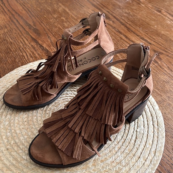 Coconuts By Matisse Tassel Fringe Open Toe Sandals Size 6.5 - Picture 7 of 14